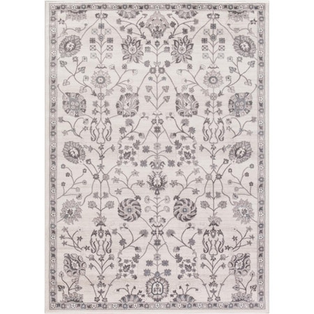 Concord Global 6 ft. 7 in. x 9 ft. 3 in. Lara Open Vase - Ivory 46126